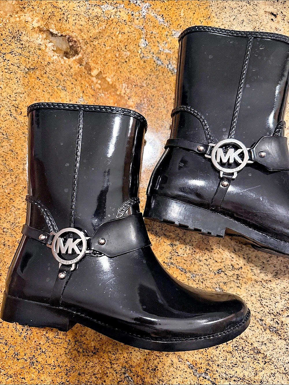 Michael Kors Sidney Rubber Rain Boot Black